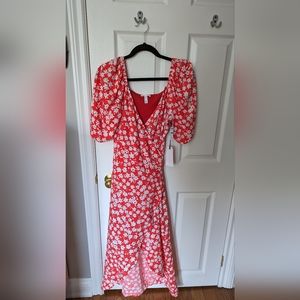 NWT red wrap dress from Leith